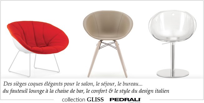 Collection de sièges design Gliss Pedrali