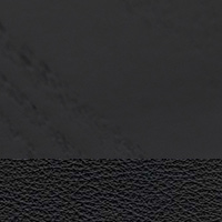 Frêne laqué noir assise cuir noir