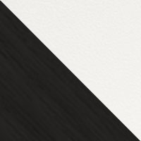 Chêne teinté noir-Métal blanc