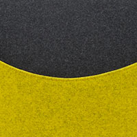 Côté moutarde-Felt 847, assise noire-Felt 610